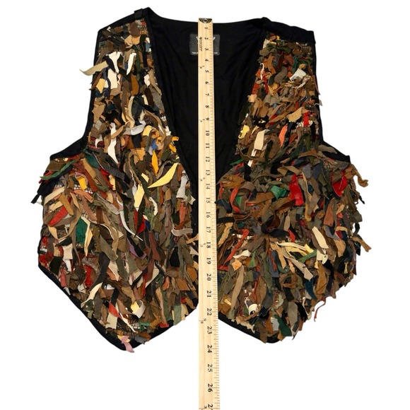 Vtg Western Vest Running Wild The Stampede Collection Womens Large Suede Leather - Picture 4 of 8